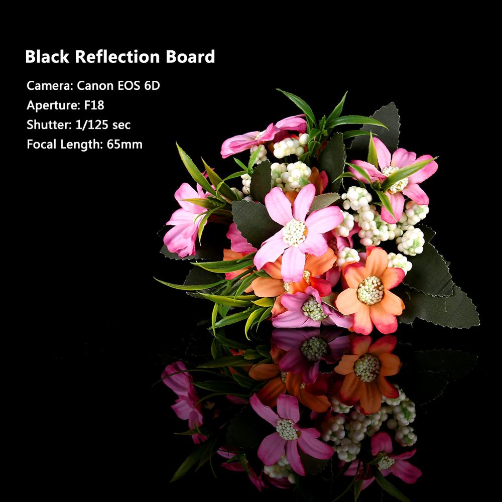 20/30/40CM Reflective Black White Acrylic Display Boards Tabletop Product Photography Reflective Matte Flat Finish Background