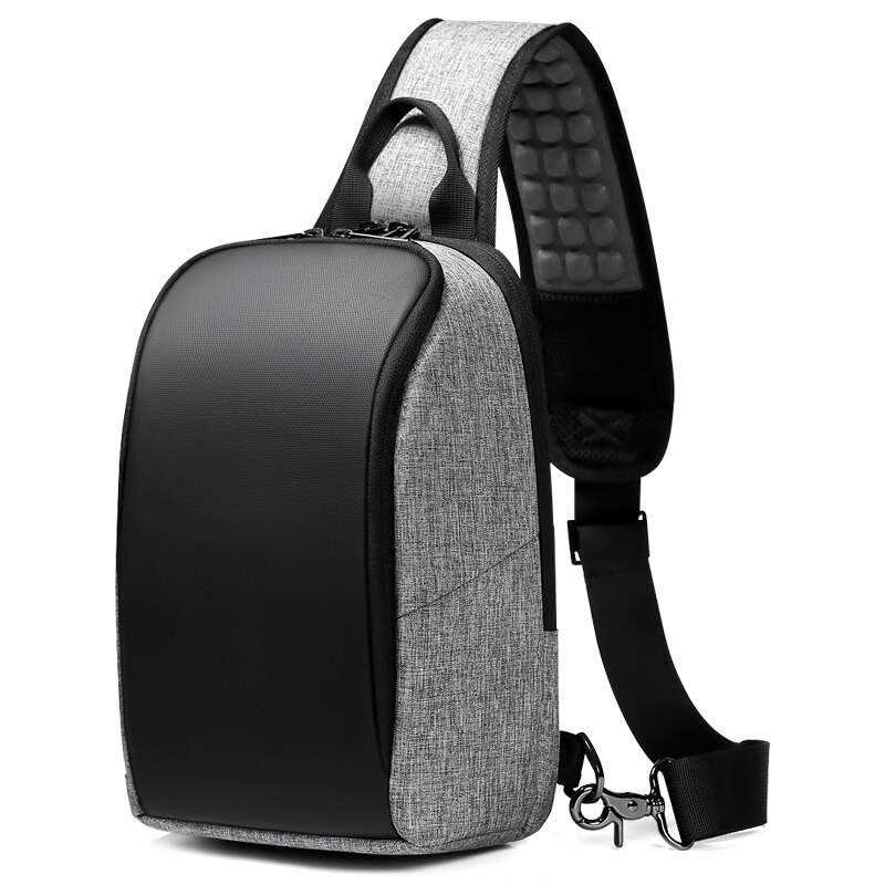 Anti-tyveri messenger tasker multi-lomme sling skuldertasker afslappet bryst pack rejse crossbody taske mandlig bryst pack: Sæt 1