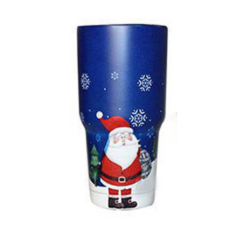 Kerst Watter Battle Ijs Bier Mok 30Oz Vacuüm Koude Roestvrij Staal Auto Cup Huishoudelijke Leuke Kerst Cadeau Cup servies: F