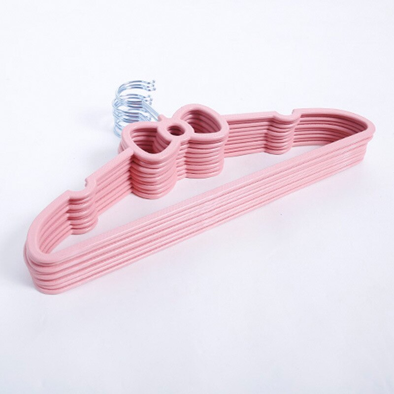 Angel Wing Shape Traceless Non-Slip Hanger Wardrobe Organizer For Home Hotel Clothes Hangers Scarf Tie Hook Lelakaya 5/10PCS Set: 10PCS pink bow