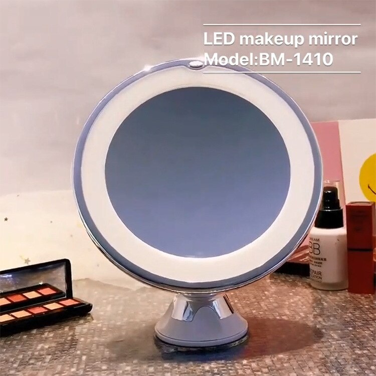 Led spejl makeup spejl med led lys forfængelighed spejl 10x forstørrelses spejl led miroir grossissant forstørrelse