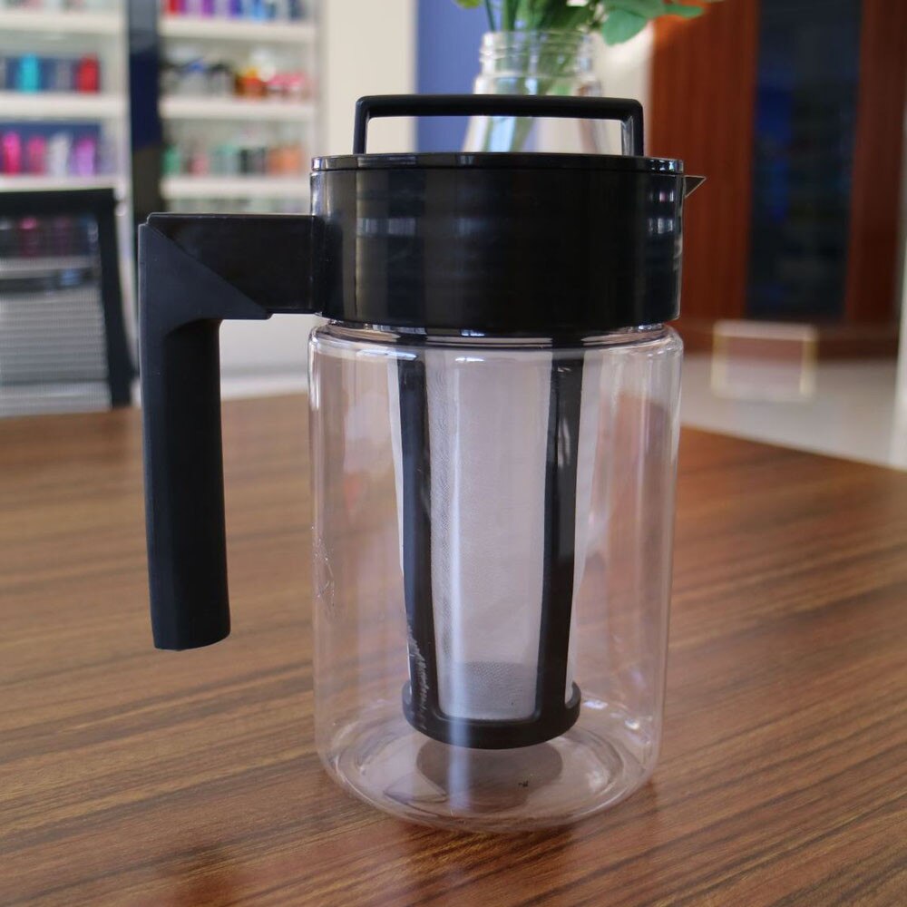 900ml stor kapacitet kallbryggare iskaffe bryggare lufttät försegling silikon handtag kaffe vattenkokare kontor kaffe te vatten vattenkokare