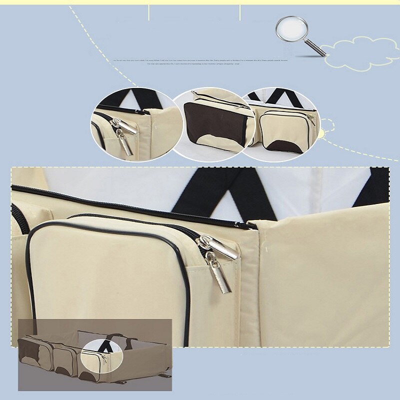 Multifunktions bærbar rejse seng vugge barneseng til nyfødte udskiftning af bleer mumie pakke taske nyfødte barneseng