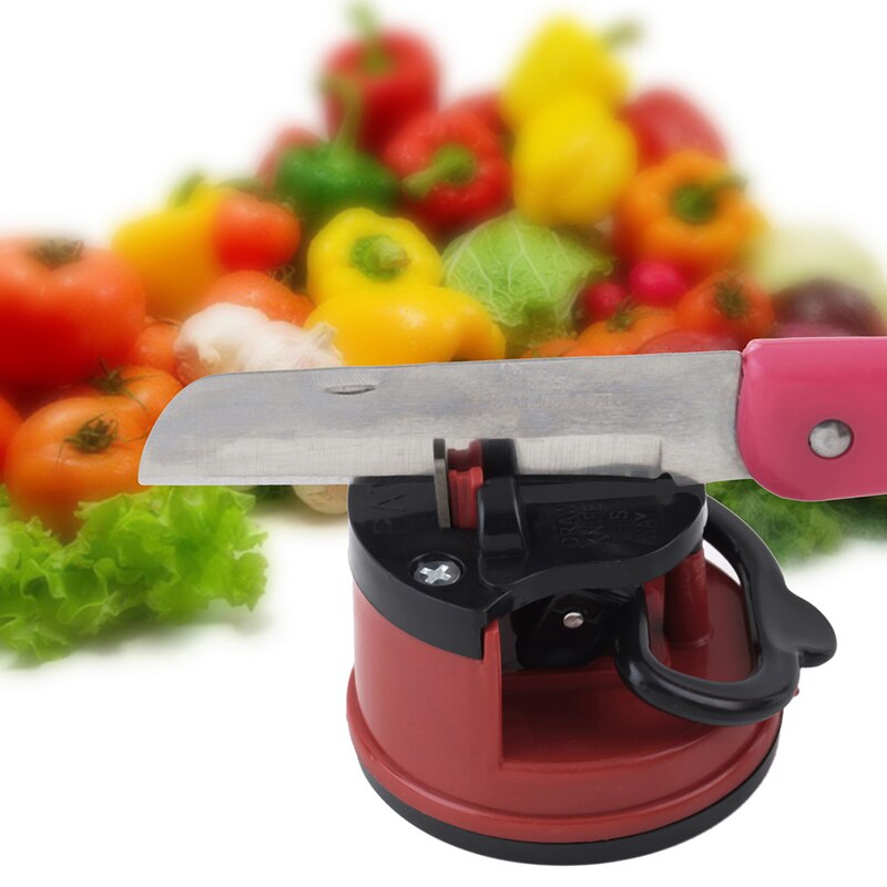 Keuken Gadget Tool Messenslijper Keuken Slijpen Tool 1 Pcs Schaar Grinder Secure Zuig Chef Pad Messenslijper