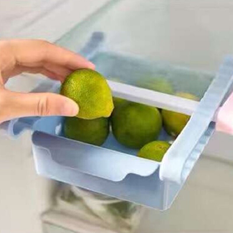 Køkken tilbehør køleskab opbevaringsboks madbeholder pladsbesparende dåser efterbehandling arrangør skuffer køkkenredskaber