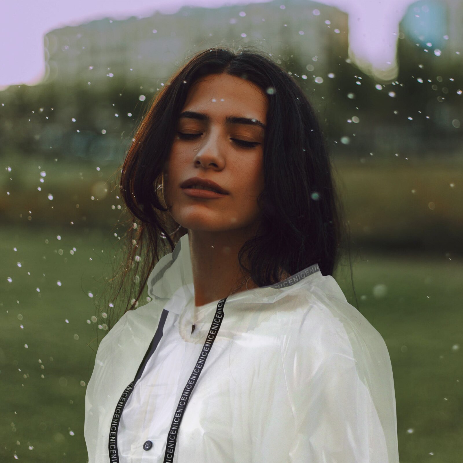 Outdoor Poncho High Neckline Rain Poncho Unisex Used Raincoat Rainy Day Accessory