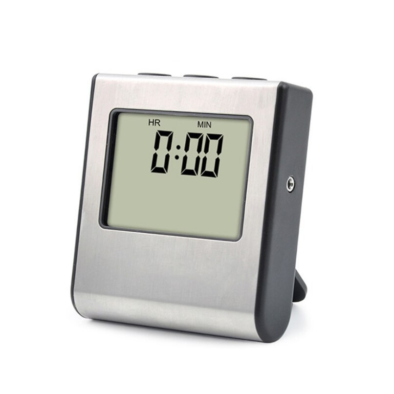 Digital bbq kødtermometer køkken sonde grill ovn termomet med timer rustfrit stål sonde madlavning køkken termometer