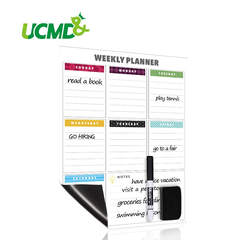 Löschbaren Magnetischen Aufgaben Organizer Diagramm Nachricht Board Weiß Bulletin Zeichnung Schreibtafeln mit Freies Marker für Kühlschrank Magneten