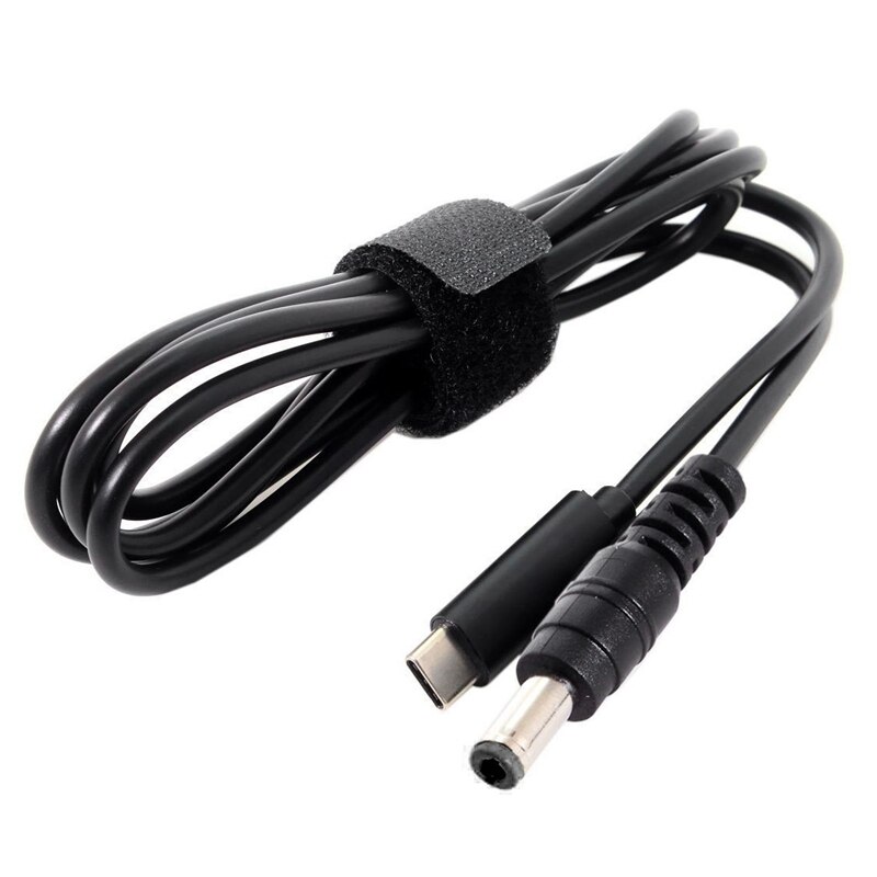 Entrada de USB-C tipo C al rectángulo 5,5*2,1 Mm Cable de carga PD para ordenador portátil 180Cm 6 pies