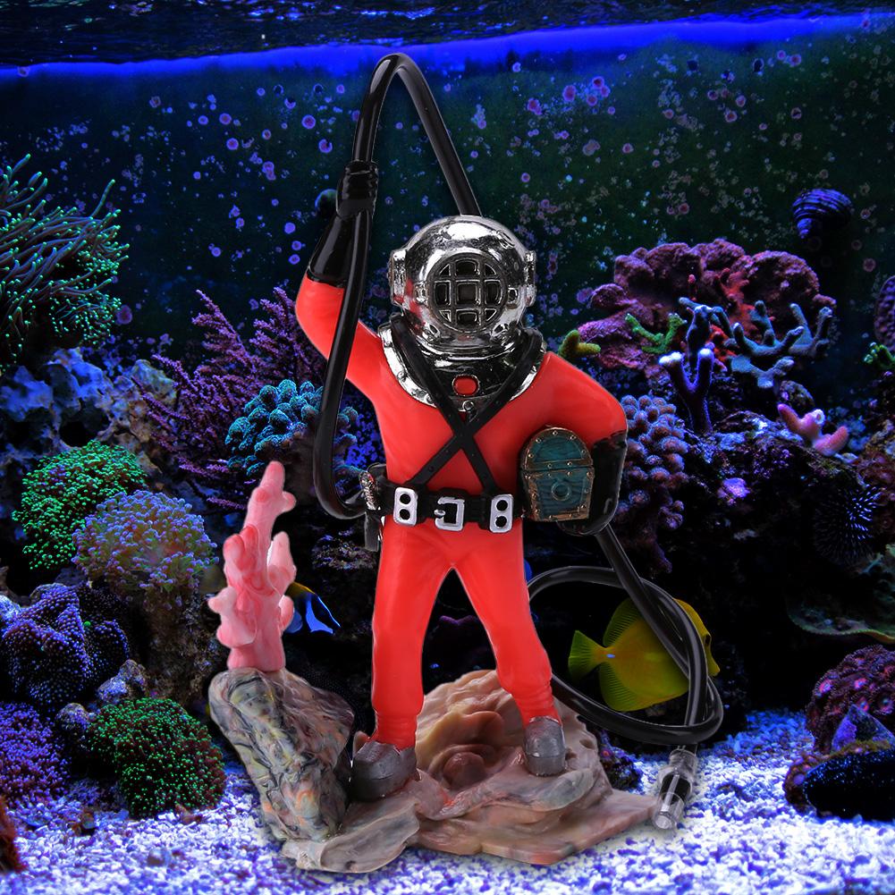 Aquarium Vulkan Taucher pneumatische Dekoration Tank Ornamente Landschafts bau Dekoration Pflanzen für Aquarium Zubehör Wohnkultur