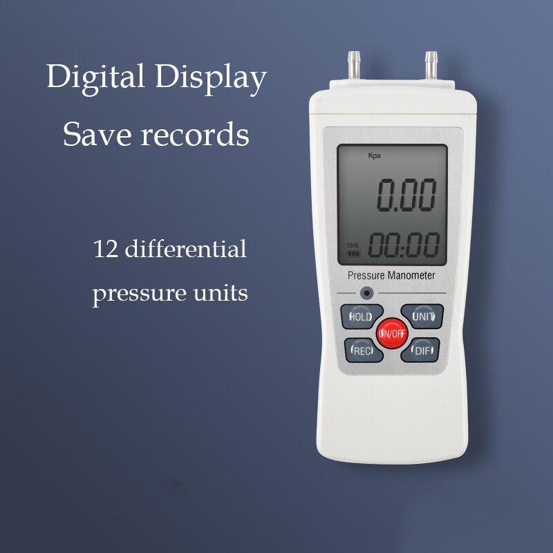 Differential Pressure Gauge Digital Manometer for Any Gas Pressure System Fault Detection