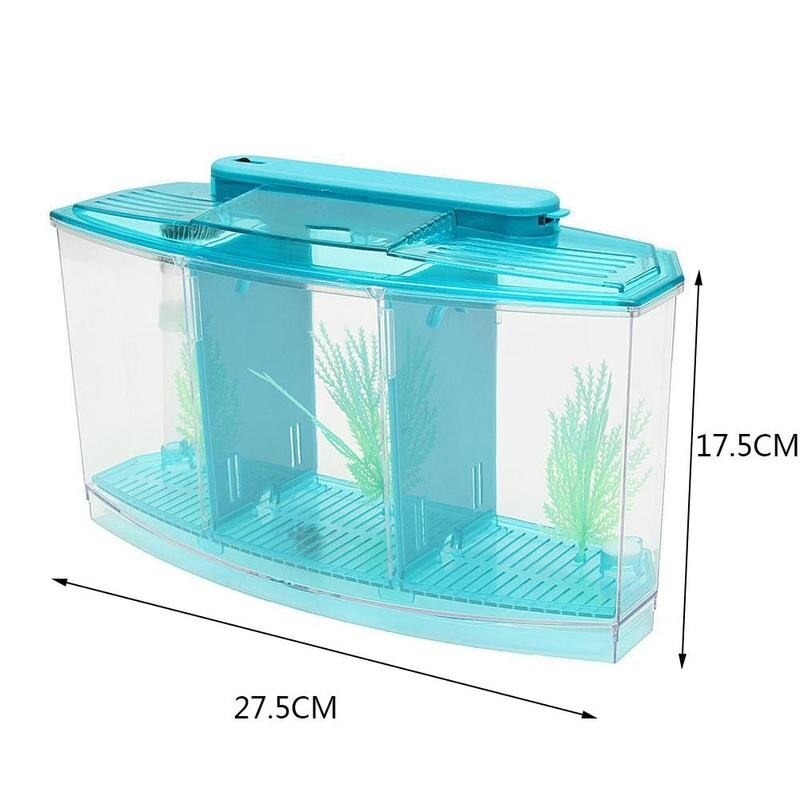 Betta Fish Box Cube Betta Aquarium Box Separate Breeding Tank Seedlings Fish-Breeding-Box Isolation-Box Fish Spawning Aquar Y3W8
