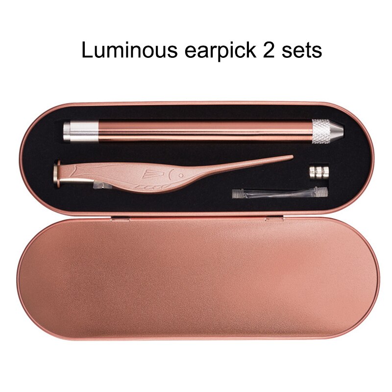 Rvs Oor Wax Cleaner Led Earpick Remover Oor Pick Lepel Pincet Sn