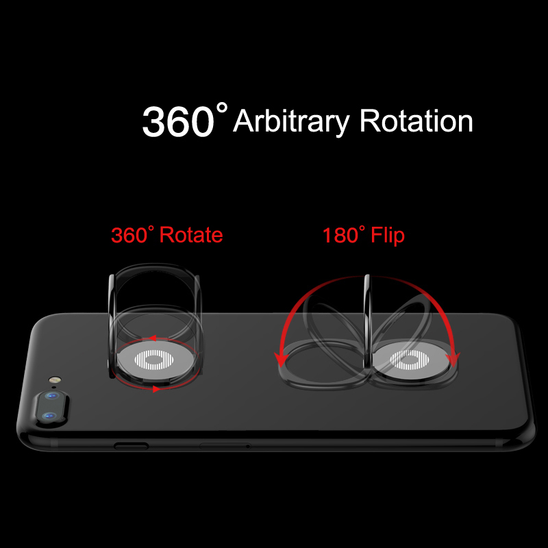 Luxury 360 Degree Metal Finger Ring Holder Smartphone Mobile Phone Finger Stand Holder For iPhone 7 6 Samsung Tablet