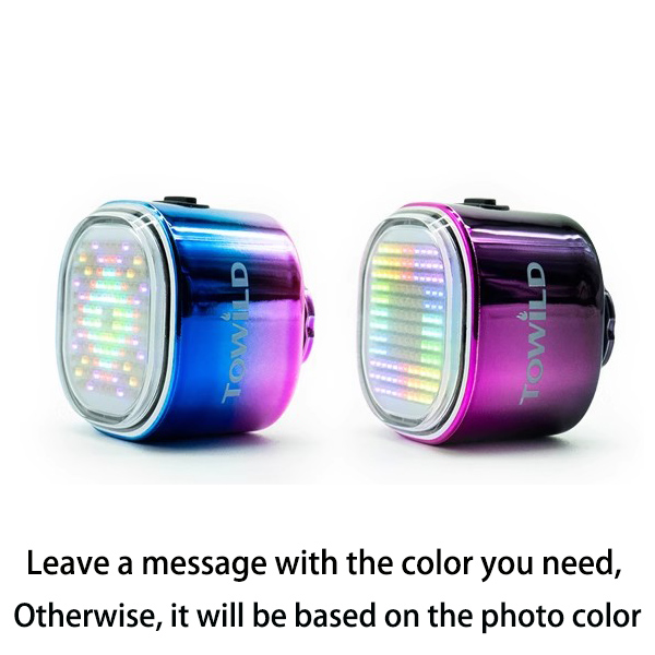 Towld tl08 expressão inteligente lanterna traseira 140 led sensor de freio bluetooth luz traseira da bicicleta personalizável lanternas traseiras