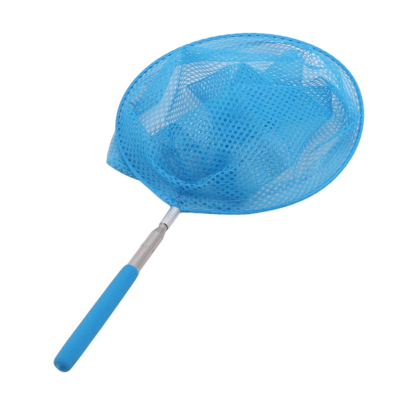 Rete da pesca in acciaio inossidabile Reti da pesca Tasca per pesci Rete da immersione Pali da pesca con asta telescopica Testa di rete Fornitura di attrezzi da pesca: bianca