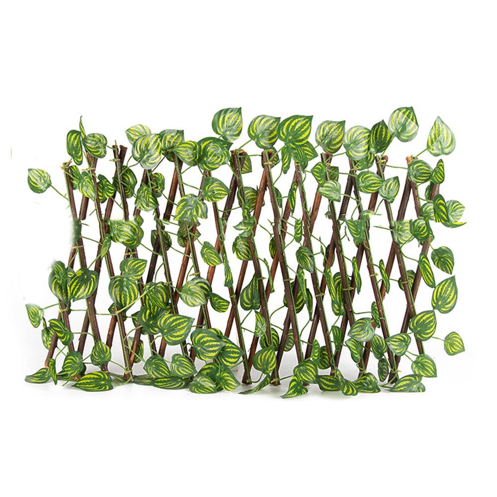 Privacy Fence Telescopic Artificial Ivy Vine Fence Hedge Plant Privacy Screen Decor for Greenhouse Backyard Balcony Garden Fence: 70cm  A