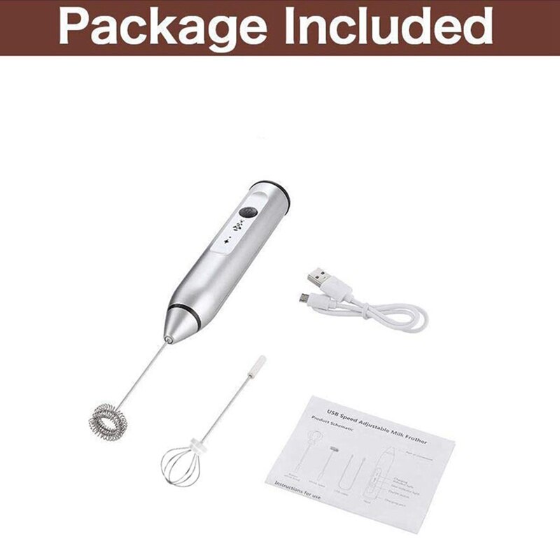 USB elektryczny spieniacz mleka ręczny ekspres robić kawy z 2 stal nierdzewna stalowa sprężyna Eggbeater potężny elektryczny spieniacz mleka