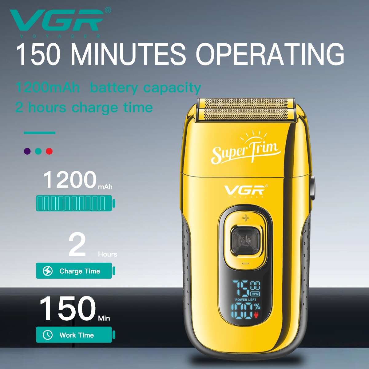 VGR Elektrisch Scheerapparaat Elektrisch Scheerapparaat Oplaadbare Scheren Machine voor Mannen Scheerapparaat Baard Scheermes Baard Trimmer Tondeuse V-332