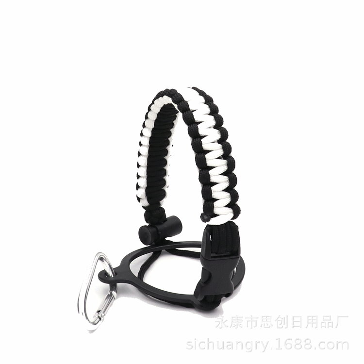Hydro Flask Paracord Handle Strap With Safety Ring And Carabiner Coffee Bottle For Outdoor Skiing Camping Riding Lid Strap: P13