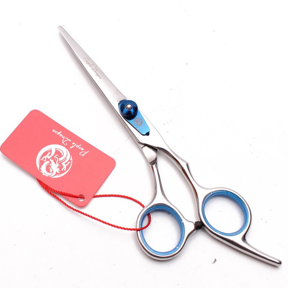 6 pulgadas JP-Tijeras de aseo para perros con tornillo azul inoxidable, tijeras normales para adelgazamiento, tijeras profesionales para mascotas, Z1003