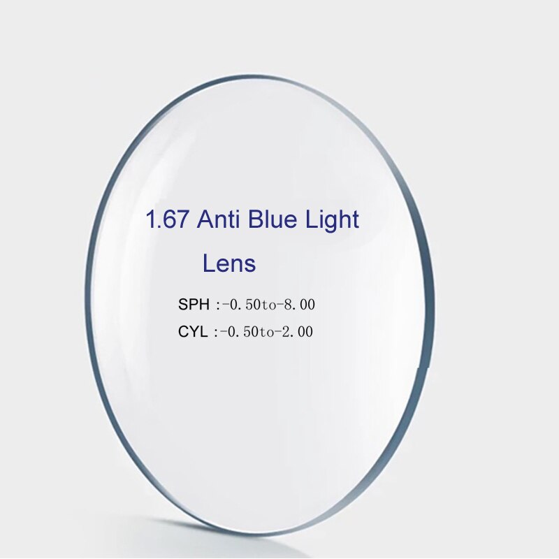 1.56/1.61/1.67/1.74 Super Hi-Index Ultra Thin Aspheric Spectacle Eyeglass Lenses For Eyes With Myopia: 167
