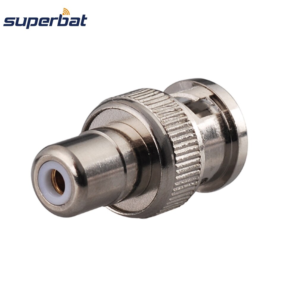 Superbat 5 piezas BNC-RCA adaptador RCA hembra Jack a BNC macho enchufe para cámara de vídeo CCTV RF adaptador