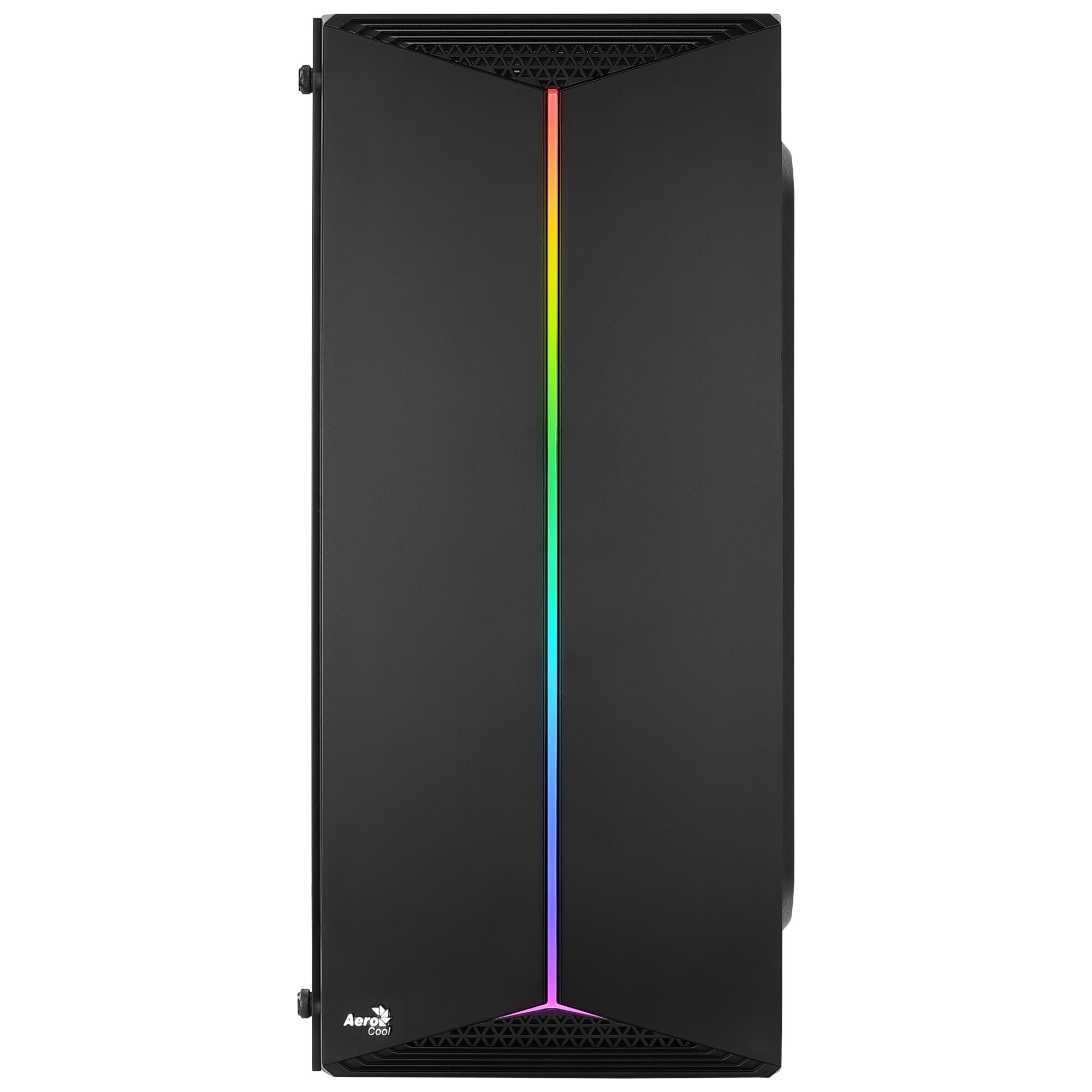 Aerocool SPLIT, Semitorre ATX, Pannello LED RGB 13 modalità, ventola da 120mm, anteriore griglia scaffale, nero