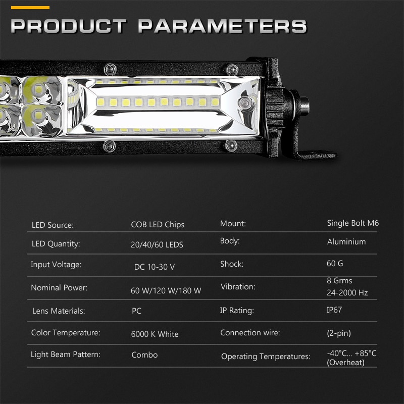 Ultra Slim led bar 7'' 13'' 20 inch Dual Row LED Light Bar combo Beam For 4X4 ATV Off Road car Driving Lights barra led 12V 24V