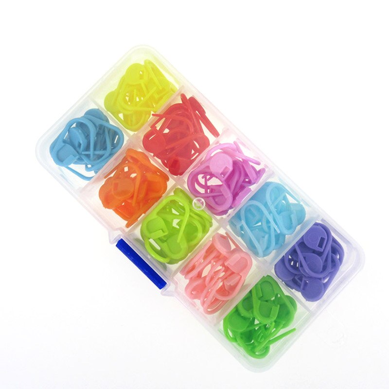 120 unids/set increíble tejer Crochet de puntada, imperdible-Titular de plástico herramienta B99