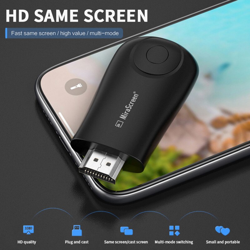 Mirascreen WIFI TV Stick HD Wireless Stick Display Receiver 1080P Wifi Dongle Same Screen Device Projector Screen Adapter