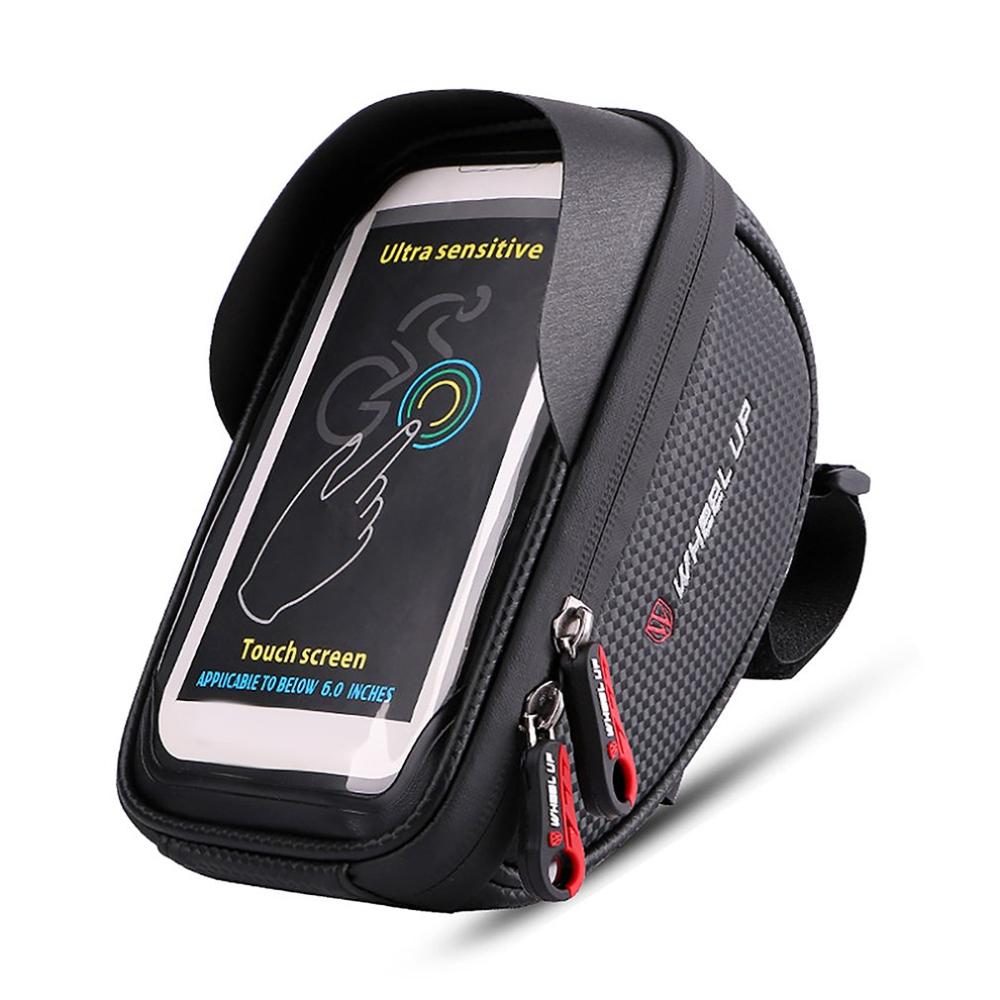 Cykeltaske vandtæt touch screen cykeltaske mountainbike frontrør rammeholder taske cykeltilbehør