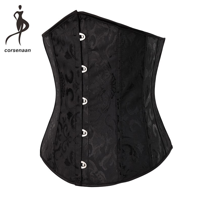 Black/White Women Wiast Shaper Long Troso Waist Training Corset 14 Steel Boned Underbust Corsets Size XS-2XL 28331#