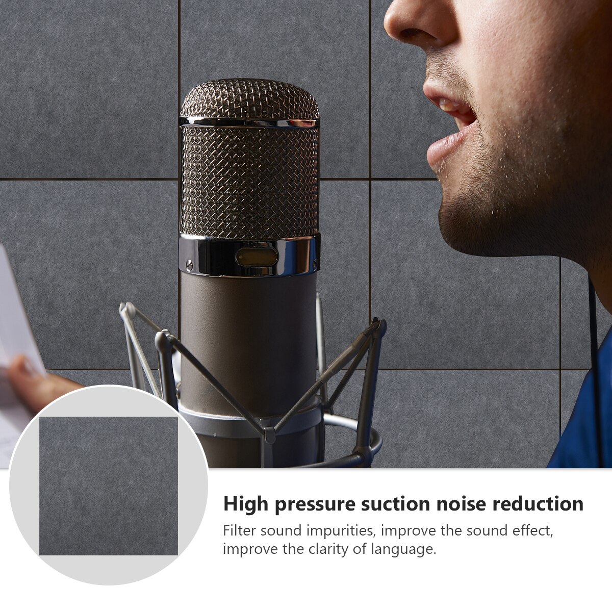 6pcs Felt Panel Dumboard Acoustic Absorption Panel Wall Decoration