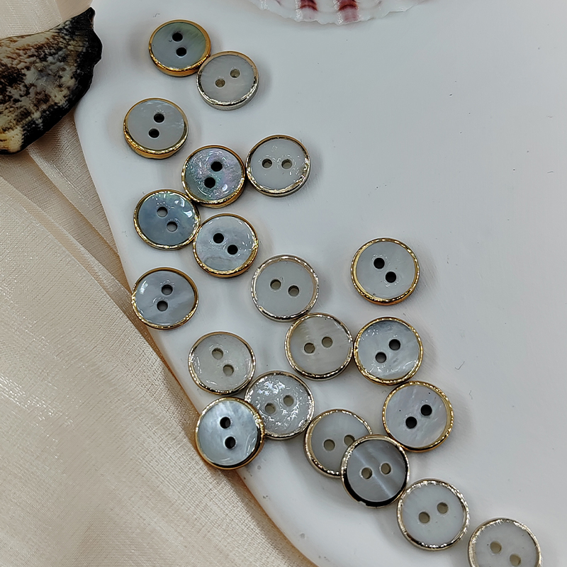 Botones de madreperla Natural de 10,5/11,5 MM para ropa, botón de concha de 2 agujeros de lujo de para camisa, suéter, costura DIY