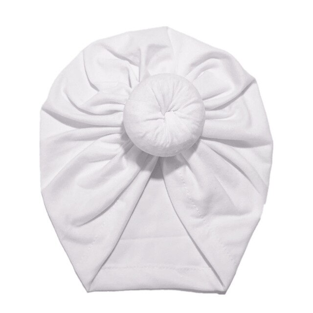 Leuke Baby Tulband Hoed Peuter Kinderen Zachte Katoenen Tulband Mutsen Hoed Jongen Meisje Bloemen Strik Hoofd Wraps Voor 0-3 Jaar Kinderen: H