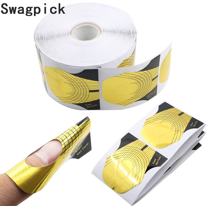 Swagpick 100 pièces U carré pointu forme de fin adhésif forme d'ongle pour acrylique UV Gel pointe d'ongle Extension d'ongle Art outil Pro