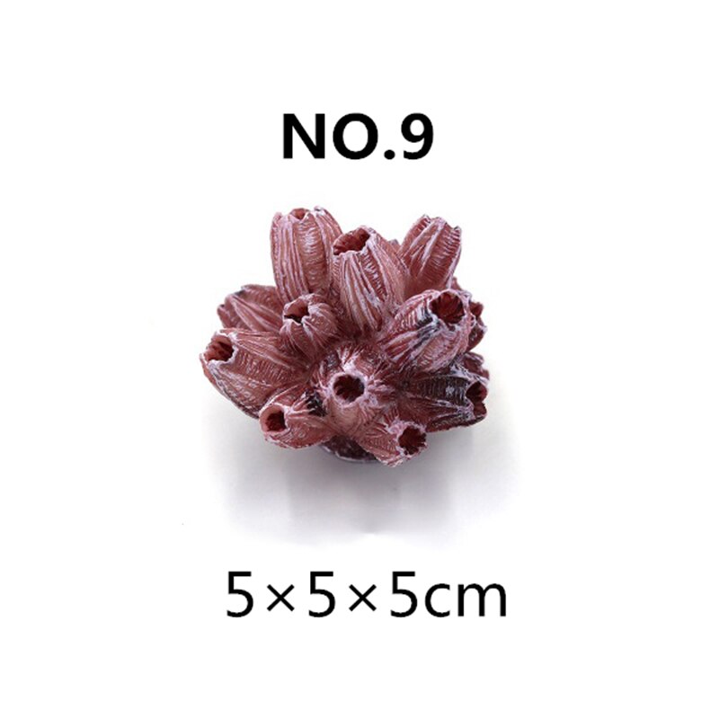 Resin Coral Decoration Colorful Fish Aquarium Decoration Artificial Coral For Fish Tank Resin Reef Rock Lanscaping Ornaments: 09