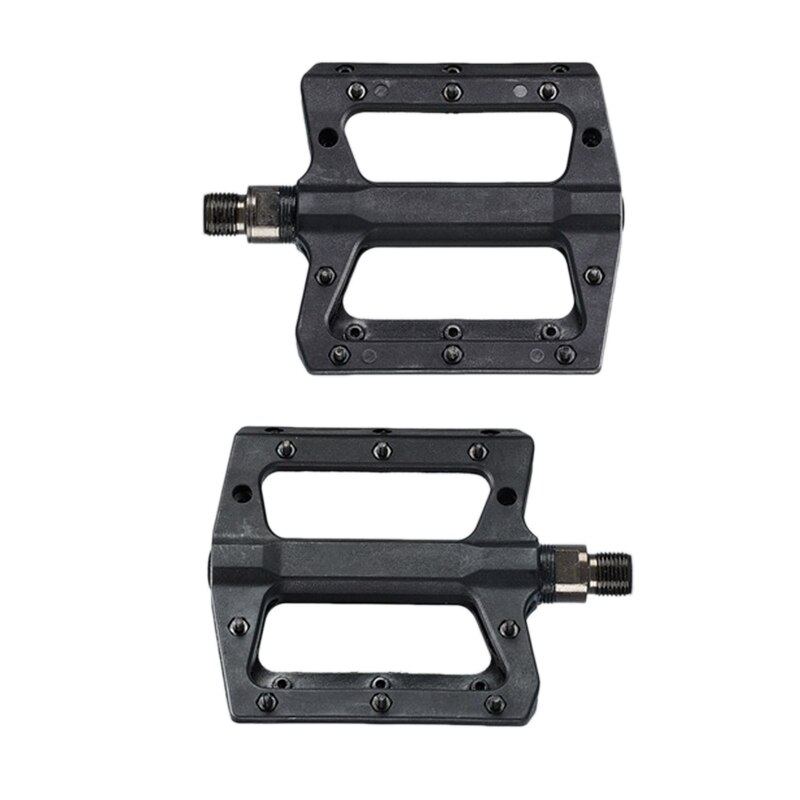 Mountain Bike Pedals 3 Bearing Non-Slip Lightweight Nylon Fiber Bicycle Platform Pedals for BMX MTB 9/16Inch