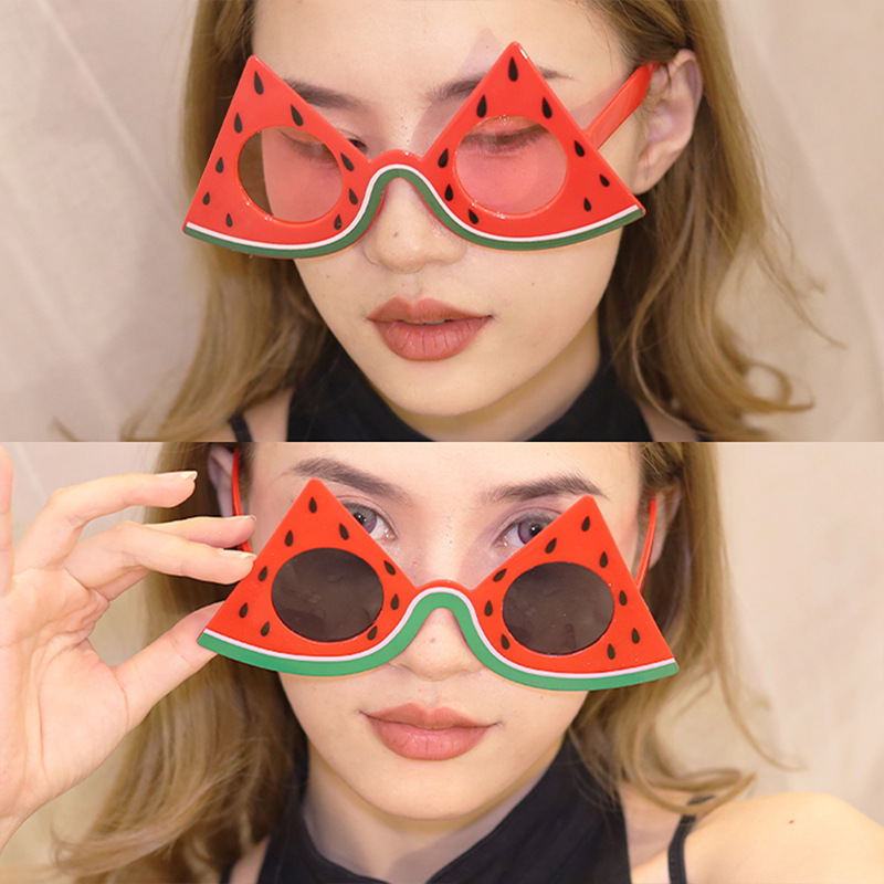 Fun Fruit Sunglasses Pineapple Watermelon Orange Shaped Big Frame Shades for Beach Parties Decorative Eyewear photo prop