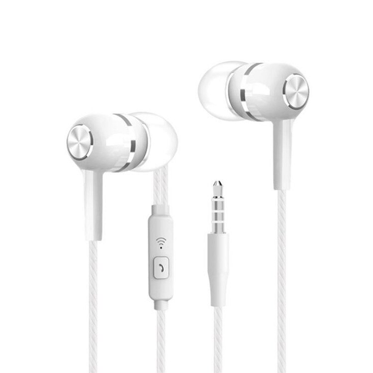 Factory Direct Sales in-Ear Wired Headset Universal Apple Android Mobile Phone Headset Microphone Foreign Trade Supply Cross-Bor: White