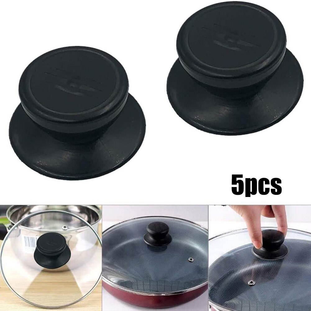 5 stk grydelåg knop løftehåndtag hjem køkken køkkengrej udskiftning knopper låg holder håndtag gryde del