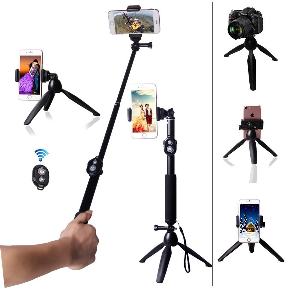Palo de Selfie largo con Bluetooth, cardán de mano para deporte, Huawei, Xiaomi 9, Redmi Note Pro, Smartphone 5s iPhone, 8 X, Samsung 360, trípode