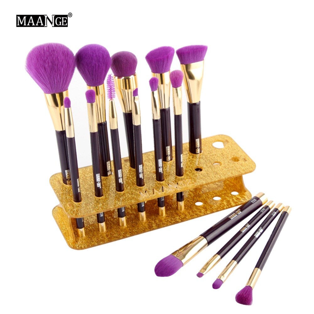 15 gaten acryl make-up kwastenhouder organizer droogrek plank display drogerstandaard opbergkoffer cosmetisch gereedschap afscheursticker