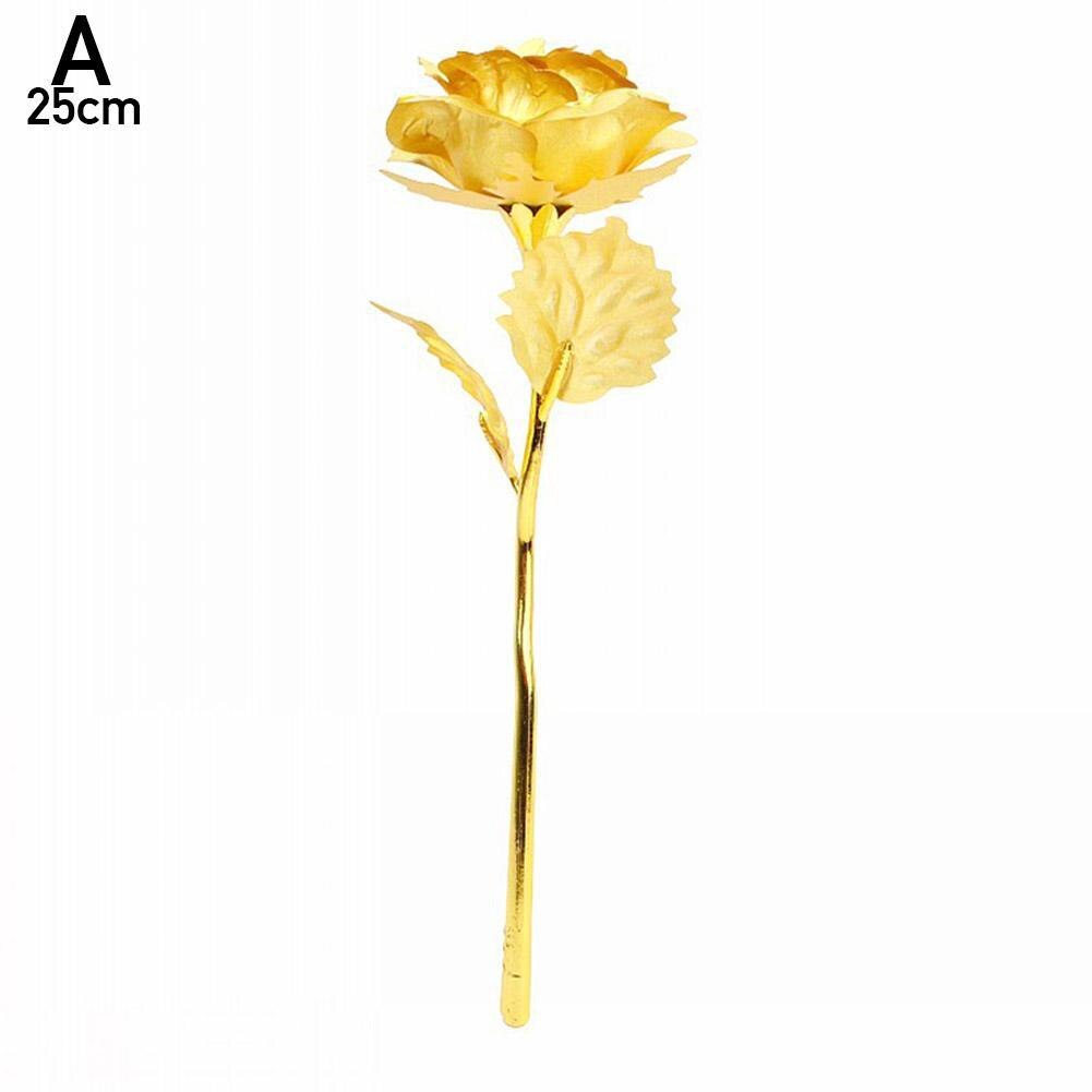 24K Gold Foil Rose Flower with Love Base Valentines Day For Her Artificial Flowers Rose Birthday For Girlfriend/Wife: A