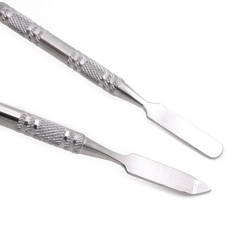 Paleta de mezcla de pigmentos cosméticos de cinco agujeros, paleta de sombras de ojos de acero inoxidable, paleta de arte para maquillaje, paleta, espátula, herramientas cosméticas