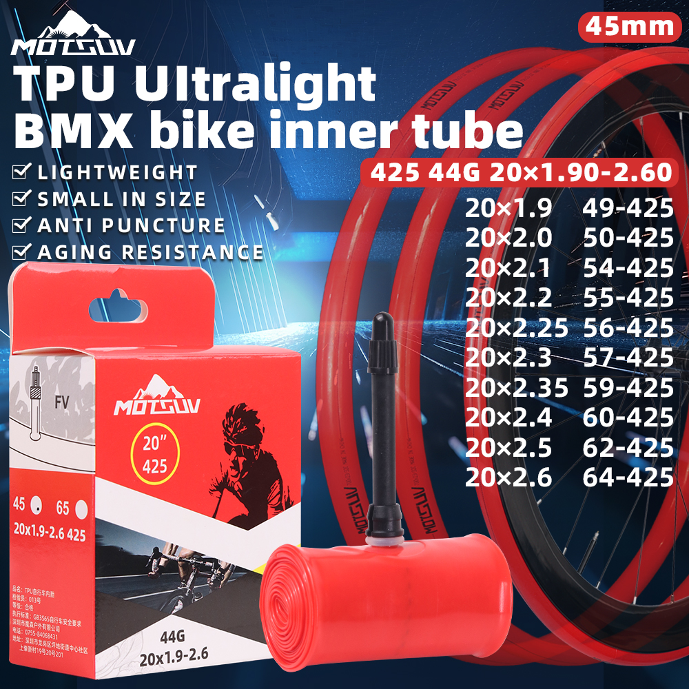 Tubo interior de TPU ultraligero para bicicleta de montaña, piezas de tubo interior de neumático de bicicleta de carretera, válvula francesa de 16 pulgadas, 18 pulgadas, 20 pulgadas, 22 pulgadas, 24 pulgadas, 26 pulgad: YELLOW