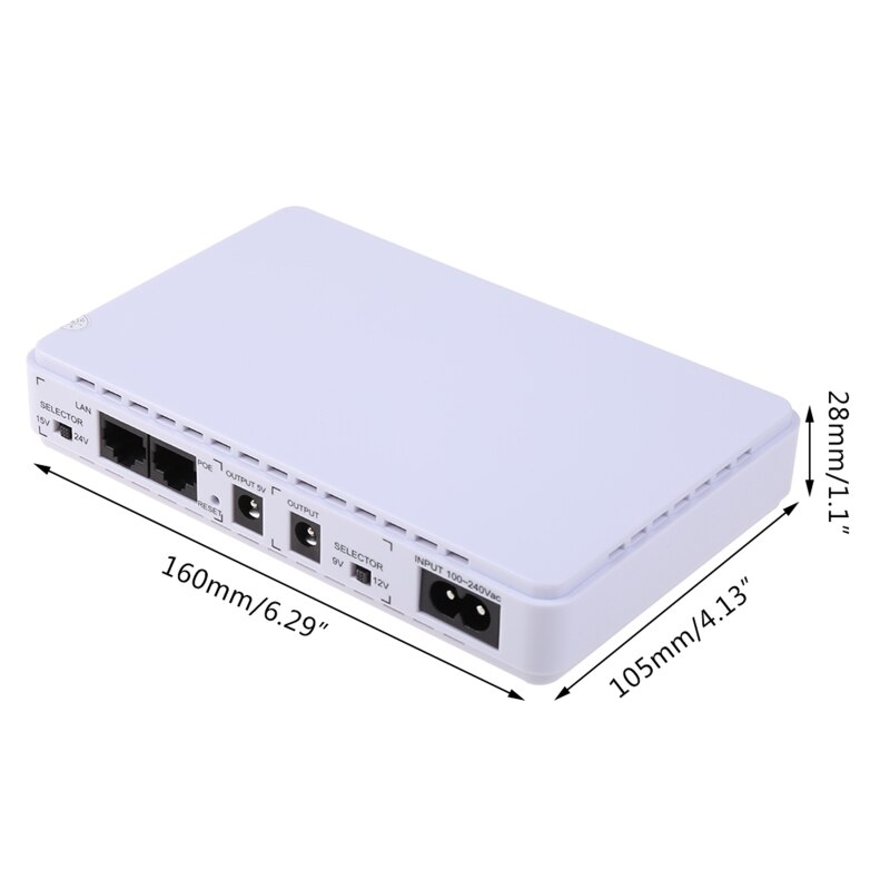 Mini Ups Batterij Backup Noodstroomvoorziening Voor Wifi Router Modem Security Camera Usb 5V Dc 9V/12V Poe 15V/24V