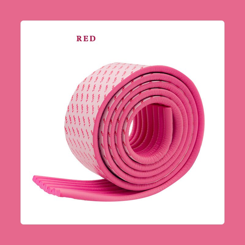 2M Free Stick Baby Safety Corner Protector Children Protection Furniture Corners Protection Child Safety Table Corner Protector: Rose Red
