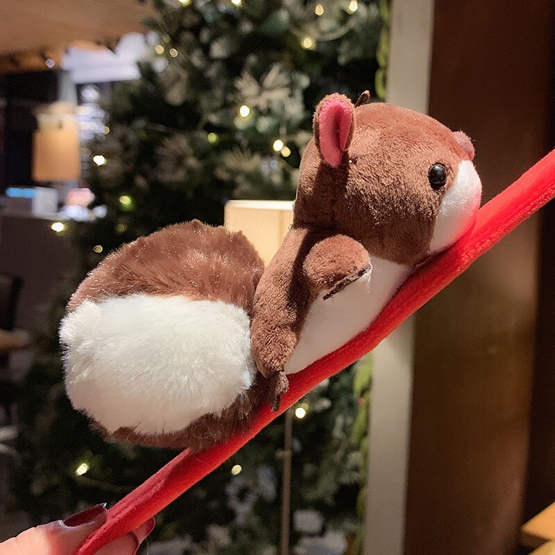 Jouet en peluche pour enfants, de bande dessinée Pop Circle, Bracelet Animal mignon tournesol Crocodile dinosaure, accessoires de décoration: Brown-Squirrel
